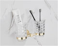 Gold Bathroom Accessories Set Towel Rail Shelf Hanger Paper Holder Toilet Brush Holder Bath Hardware Set Double Towel Rack for Bathroom and Kitchen,Tooth Brush Holder