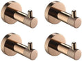 Rose Gold Wall Mount Shelf Toilet Bath Hardware Paper Holder Towel Bar Rack Rail Rod Robe Hook Hanger Bathroom Accessories Set,Single Towel Bar(4 Pcs Robe Hook)