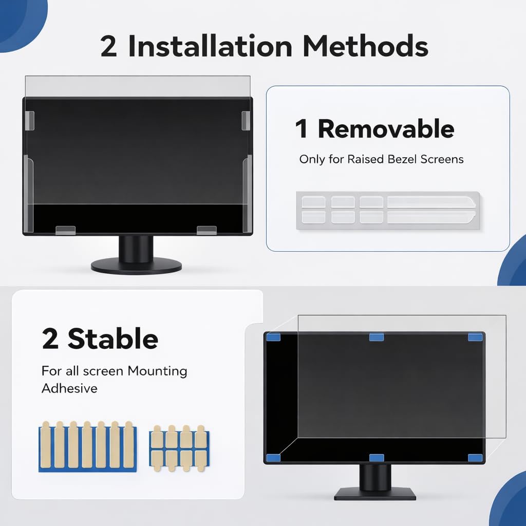 2 Pack 34 inch Computer Privacy Screen Filter for 21:9 Aspect Ratio Widescreen Monitor,34in Curved Computer Monitor Privacy Shield Anti Glare Eye Protection, Anti-Scratch Removable Protector Film