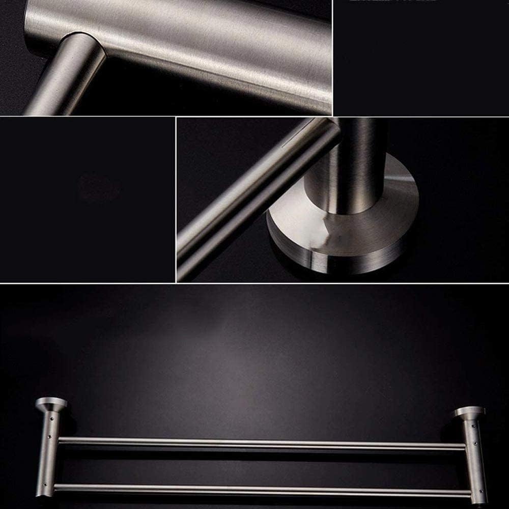 Towel Rail Bathroom Towel Rail Towel Rack Foldable Double Towel Bar 304 Stainless Steel Wall Mounted Towel Rack Bathroom Towels Shelf Holder Rail for Kitchen Hotel Towel Holder (Color : A-Black Gold