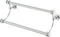 18' CURVED DOUBLE CRYSTAL TOWEL BAR, Antique Gold