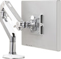 Humanscale M8 Adjustable Articulating Monitor Arm - Bolt Through Mount with Base - Silver with Gray Trim