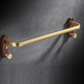 Towel Rail Rack Bathroom Gold Walnut Solid Towel Rack, Bath Towel Holder, Toilet Waterproof Self Adhesive Double Towel Bar Storage Rack for Bathroom Kitchen/1 Bar(Drilled)