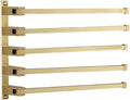 Brass Bathroom Accessory Towel Rack, Paper Holder Toilet Brush Holder Towel Holder Hook Brushed Gold Bath Hardware