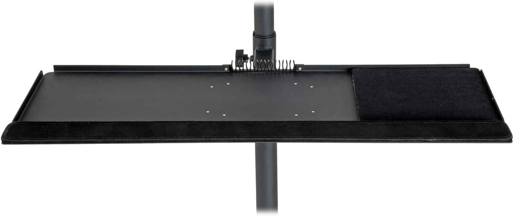 Tripp Lite Mobile Workstation with Monitor Mount for Displays 17' to 32', Mobile Computer Stand with Monitor Mount/Keyboard Tray/Hand Rest, Black, 5 Year Warranty (DMCS1732S)