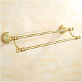 Bathroom Hardware Sets Gold Bathroom Shelf Towel Rack Towel Hanger Paper Holder Toilet Brush Holder Bathroom Hardware Towel Set,Single Towel Bar(Double Towel Bar)