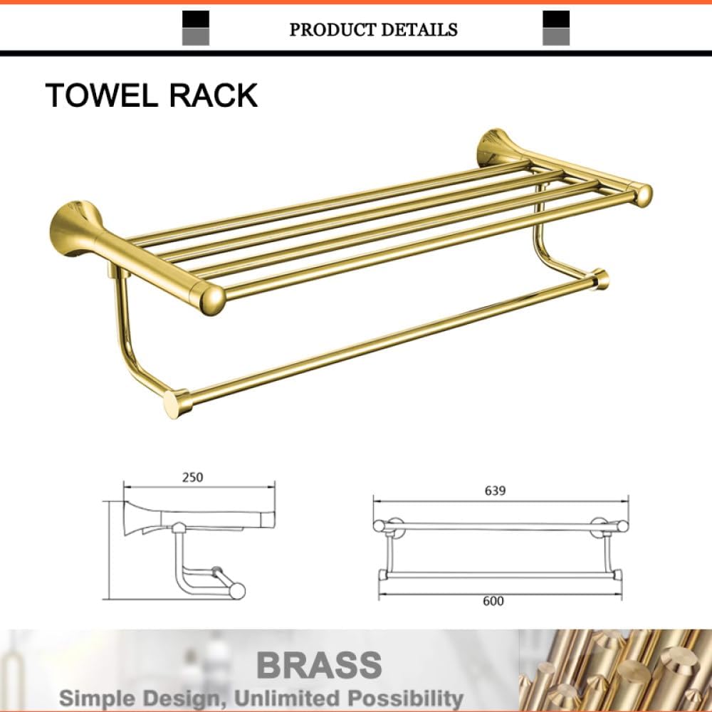 Bathroom Accessories Brass Gold Paper Holder Towel Ring Bar Glass Double Cup Dish Holder Restroom Fixtures,Towel Rack
