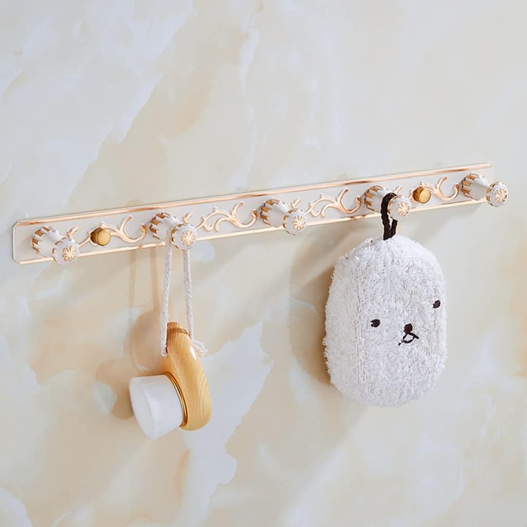 Towel Rack Platinum European Towel Rack Bar Rail, Space Aluminum Gold Towel Shelf, Tissue Paper Holder, Bathroom Accessories Set Bathroom Hardware/Carved 5 Hooks The New