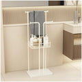 Floor Standing Towel Rack Modern Bathroom Towel Rack Floor Simple Marble Hotel High-end(Creamy White)