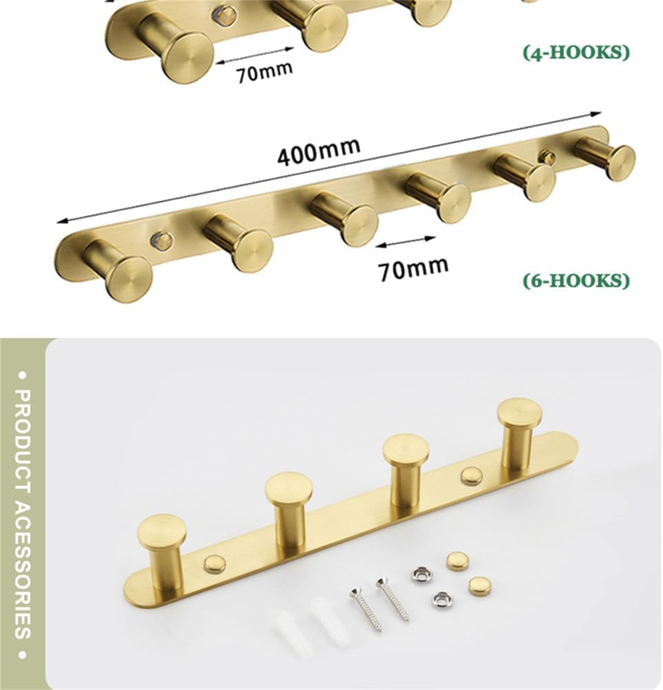 Towel Rack Brushed Gold Wall Mount Shelf Toilet Bathroom Hardware Paper Holder Towel Rack Rod Hanger Bathroom Accessories Single Towel Rack B