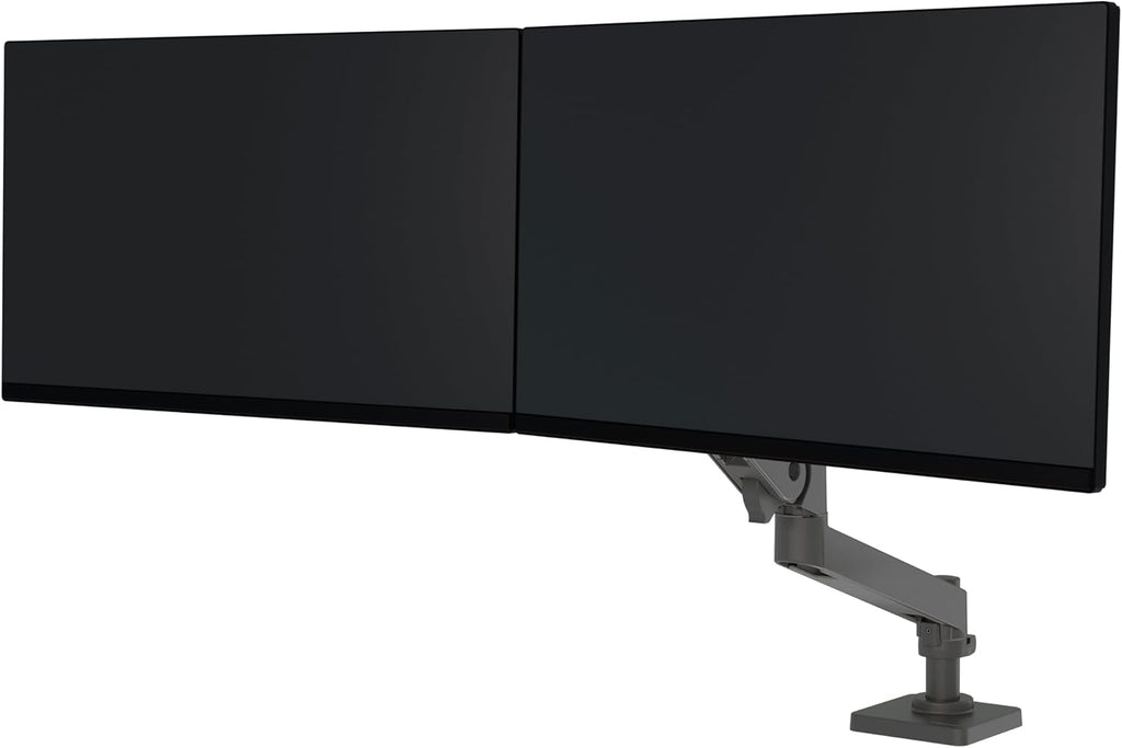 Ergotron – Upgraded LX Pro Premium Dual Direct Monitor Arm, VESA Desk Mount – for 2 Monitors Up to 27 Inches, 9 lbs Each – Dark Grey