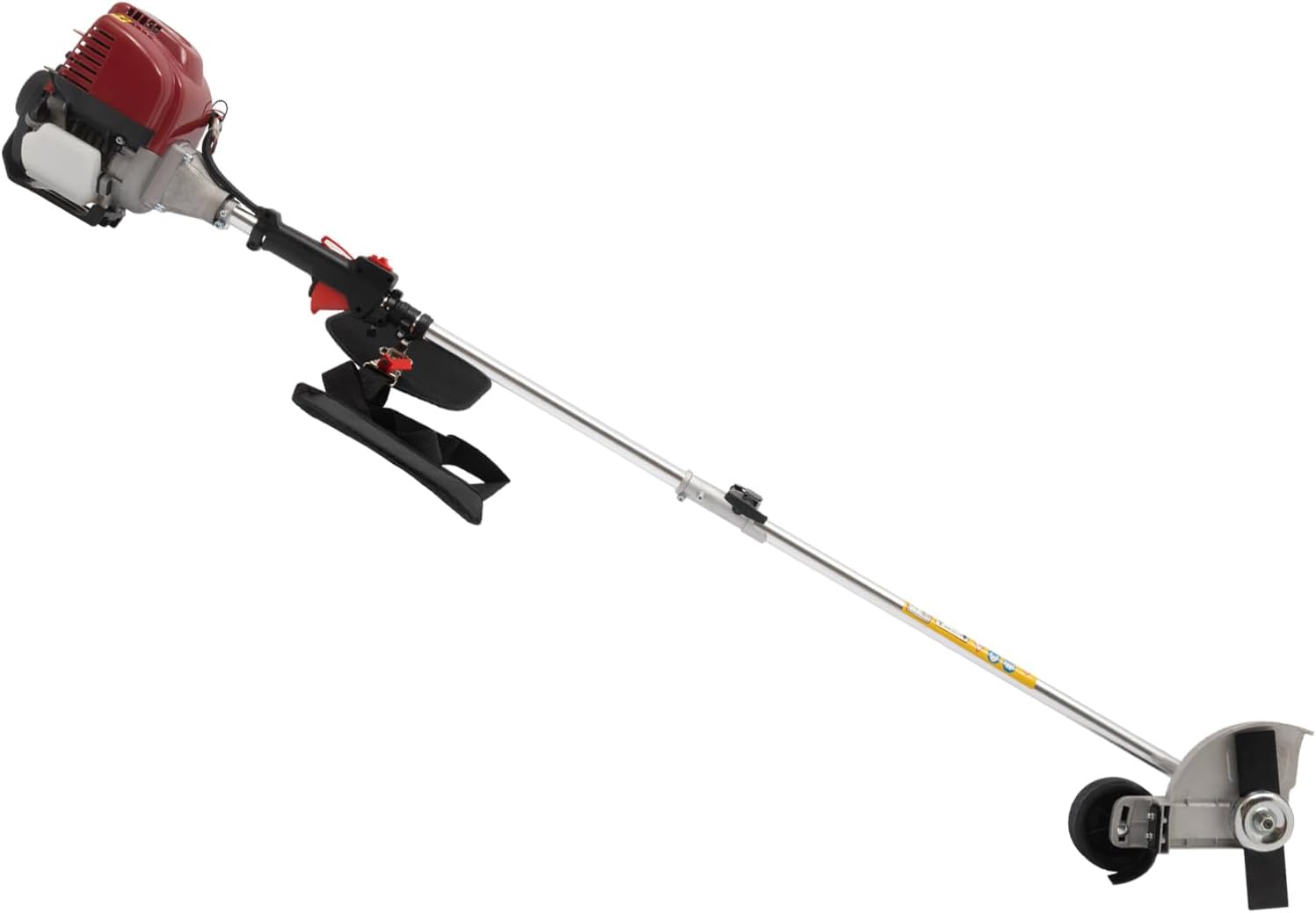 4-Stroke Weed Wacker, 35.88CC 0.75KW 8500R/Min 650ML Gas Powered Brush Cutter Garden Mower Grass Harvesting Trimmer Weeding Machine for Home Lawn Mowing, Orchard Mowing (Red)