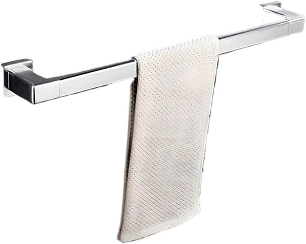 Gold Bathroom Double Towel Holder Stainless Steel Double Towel Rack Bath Towel Bar Bathroom Hardware Accessories Grey Black(Black Single Holder)