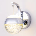Modern Crystal Wall Sconces, Warm Light Lamp, Gold Metal Spherical Lights Fixtures, Bathroom Vanity Lighting for Bedroom Bedside Hallway Living Room