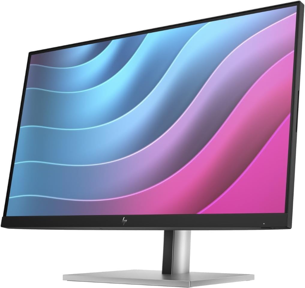 HP Monitor 24 Inch E24 G5, 24 Inch Monitor 1920x1080 Resolution, 16:9 Widescreen, HDMI & VGA Ports, Energy-Efficient Design, with High Speed HDMI Cable, Ideal for Home & Office Use