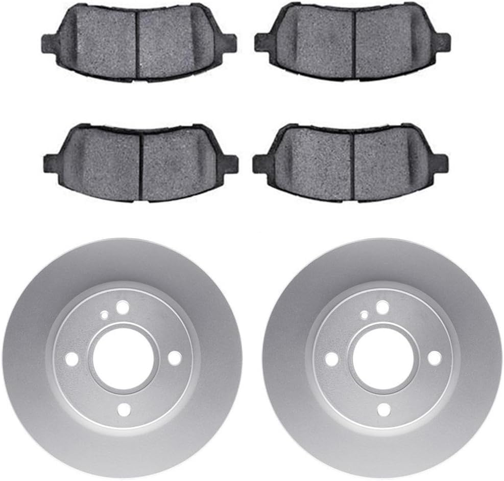 Brake Rotors and Break Pads 6pc Front Replace Brakes Kit fits Ford Fiesta 2011 2012 2013 2014 2015 2016 2017 2018 1.6L l4, fits Ford Fiesta 2014 2015 2016 2017 1.0L l3