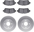 Brake Rotors and Break Pads 6pc Front Replace Brakes Kit fits Ford Fiesta 2011 2012 2013 2014 2015 2016 2017 2018 1.6L l4, fits Ford Fiesta 2014 2015 2016 2017 1.0L l3