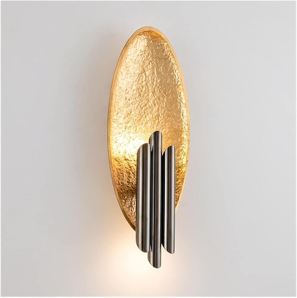 Wall Light Fixtures Wall Sconce Gold/Silver Body Led Wall Lamp Living Room Wall Sconce Bedroom Bedside Lamp Aisle Metal Pipe Bulb