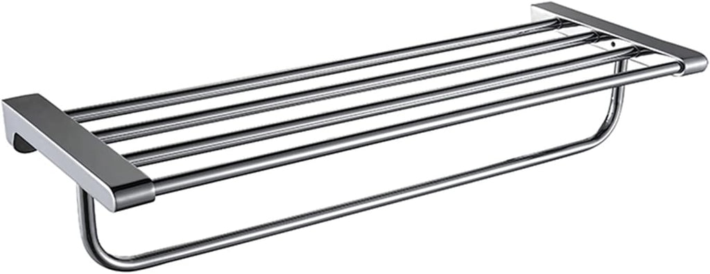 KETTEL Chrome Bathroom Hardware Set， Gold Holder Bathroom Accessories，Wall-Mounted Bathroom Rack Accessory Set，Fixtures Accessories Kit (Color : Towel Rack)