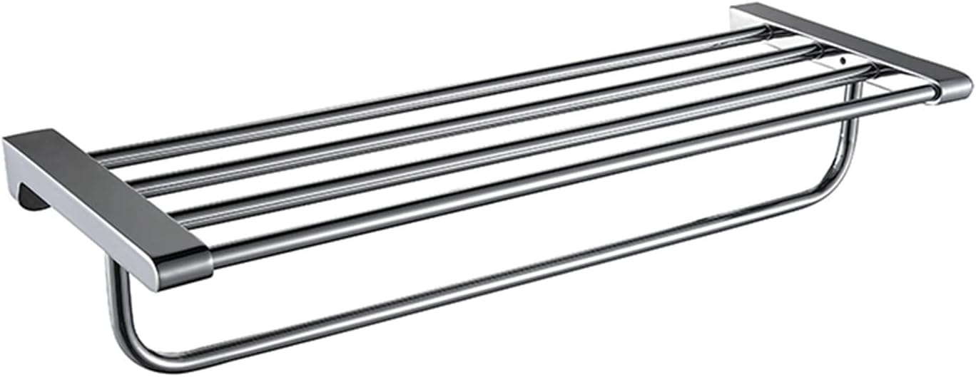 KETTEL Chrome Bathroom Hardware Set， Gold Holder Bathroom Accessories，Wall-Mounted Bathroom Rack Accessory Set，Fixtures Accessories Kit (Color : Towel Rack)