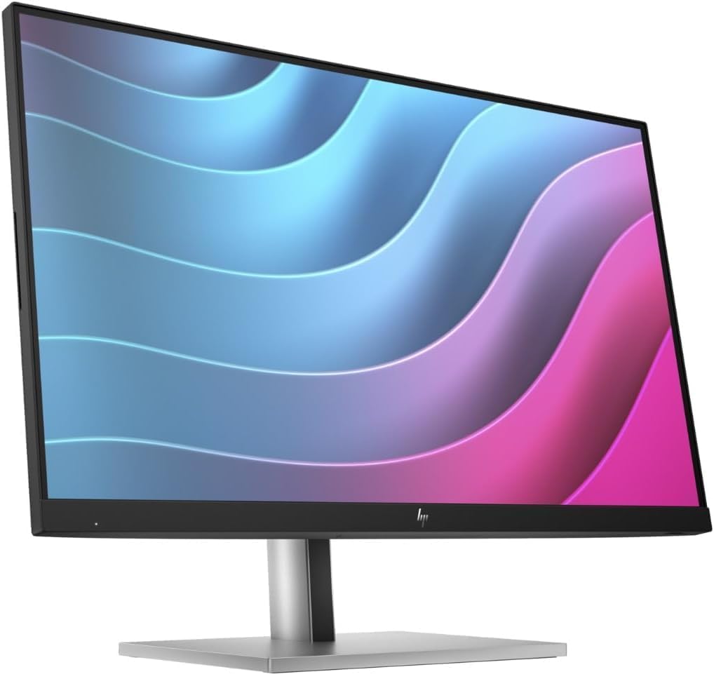 HP Monitor 24 Inch E24 G5, 24 Inch Monitor 1920x1080 Resolution, 16:9 Widescreen, HDMI & VGA Ports, Energy-Efficient Design, with High Speed HDMI Cable, Ideal for Home & Office Use