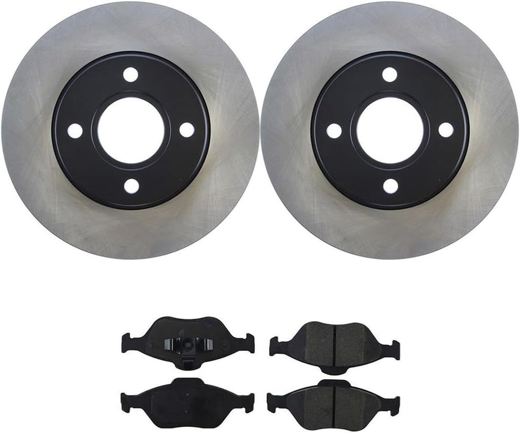 Brake Pads and Rotors Kit - Front Brakes and Rotors, Replacement Brake Kit fits Ford EcoSport 2012 2011 2010 2009 2008 2007 2006 2005 2004 fits Ford Fiesta 2009 2008 2007 2006 2005