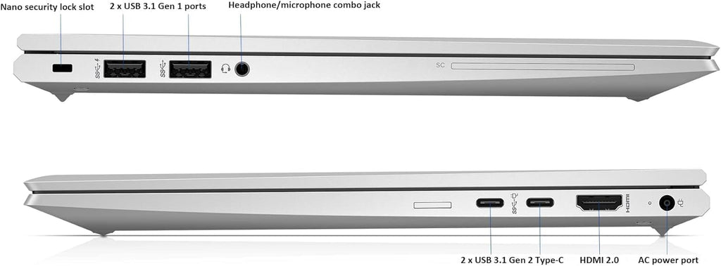 HP Elitebook 845 G7 Laptop, 14-inch FHD IPS Display, AMD Ryzen 5 Pro 4650U 6-Core, 16GB RAM, 512GB SSD, Backlit KBL, Windows 11 Pro (Renewed) Laptops
