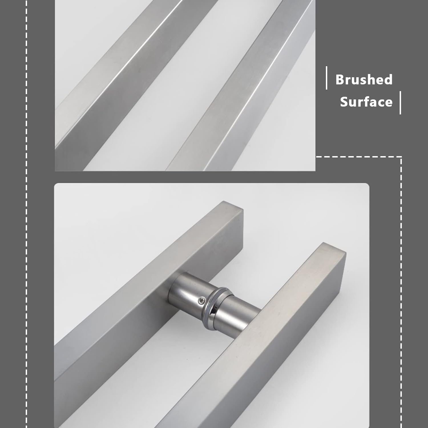 Shower Door Handle - Stylish Bathroom Glass Door Grab Bar & Towel Bar, Multiple Sizes 200mm-800mm, Premium Silver & Gold Finish, Perfect for Modern Bathrooms
