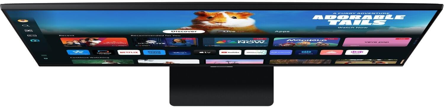 Samsung 32' Smart M5 (M50D) FHD VA Monitor with HDR10, 4ms Response Time, Anti Glare, Flicker Free, VESA Mount (100mm), HDMI, Black Color (LS32DM500ENXGO) (Renewed)