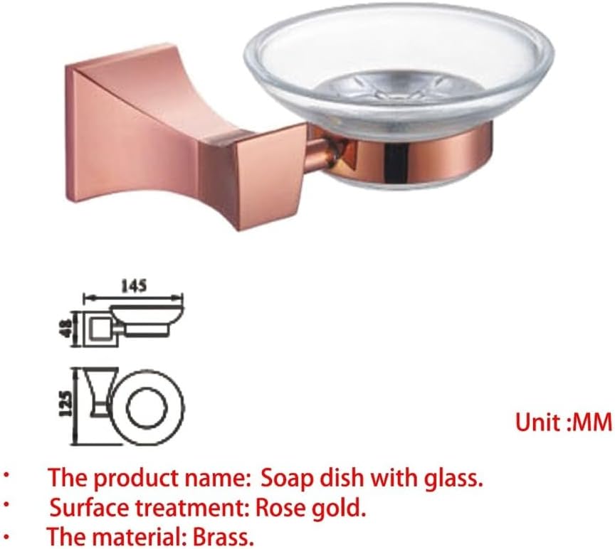 Bathroom Hardware Rose Gold Robe Hook Towel Rail Bar Rack Shelf Tissue Paper Toothbrush Holder Accessories.,Soap Dish Holder