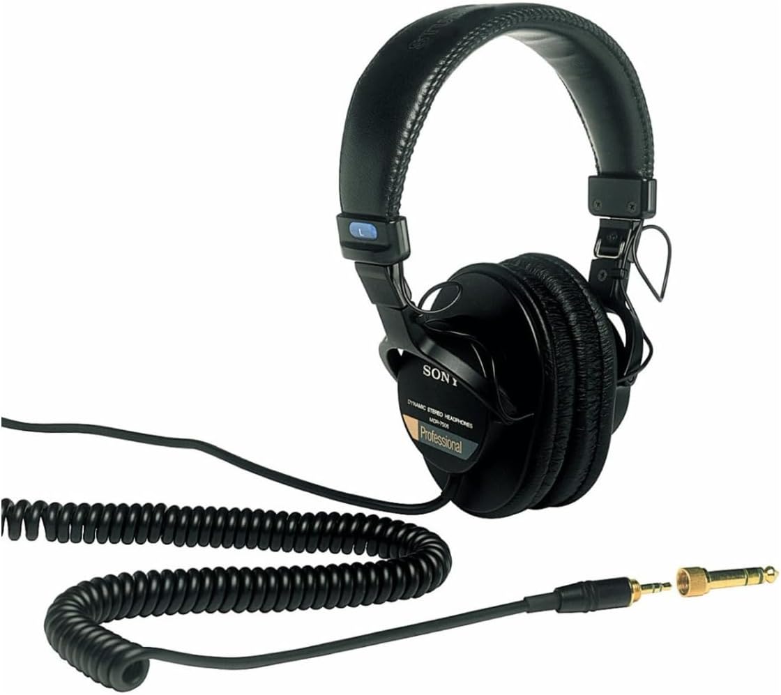 Sony - MDR7506 Folding Professional Closed Ear Headphones W/Nylon Braided Cable -