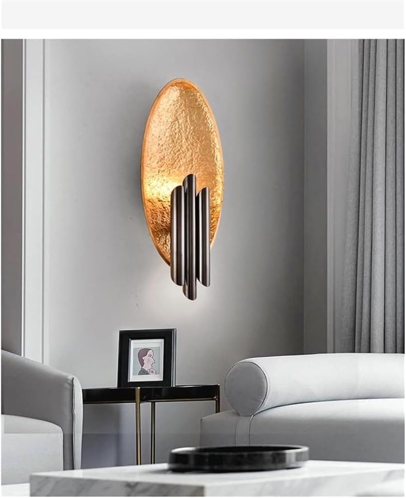 Wall Light Fixtures Wall Sconce Gold/Silver Body Led Wall Lamp Living Room Wall Sconce Bedroom Bedside Lamp Aisle Metal Pipe Bulb