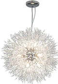 Chandelier Light, Chrome Gold Silver Crystal Sputnik Chandelier V-intage Modern Firework Pendant Light Compatible with Living Room Dining Room Bathroom Foyer Restaurant Entryway