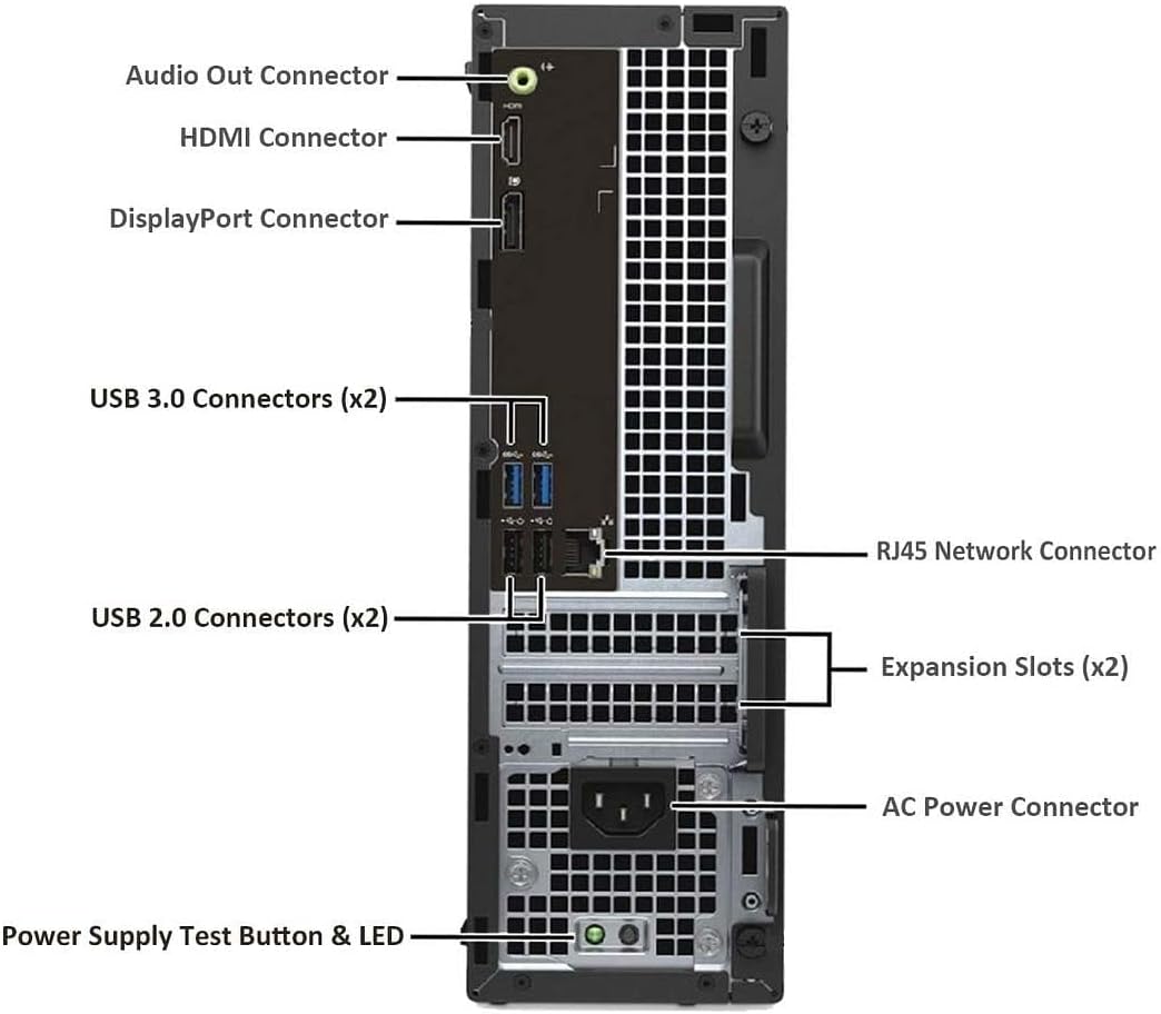 Dell OptiPlex 3040 SFF Desktop PC Computer with 24' FHD Monitor, Core i5-6500, 8GB RAM, 256GB SSD, Displayport, Headphone, Keyboard & Mouse, Windows 11 Pro (Renewed)