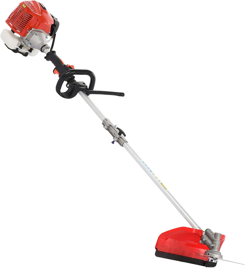 YOXIER Lawn Mower,Hedge Clippers,Gas Powered Brush Cutter,Hedge Trimmer Gas Powered,52cc Petrol Hedge Trimmer,Gas Powered Pole Saw for Garden Pruning & Greening Shaping Red