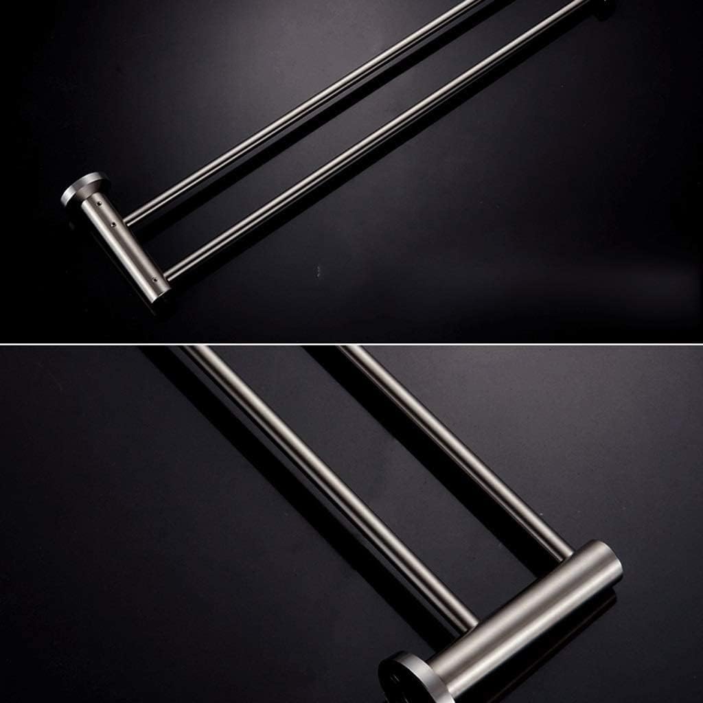 Towel Rail Bathroom Towel Rail Towel Rack Foldable Double Towel Bar 304 Stainless Steel Wall Mounted Towel Rack Bathroom Towels Shelf Holder Rail for Kitchen Hotel Towel Holder (Color : A-Black Gold