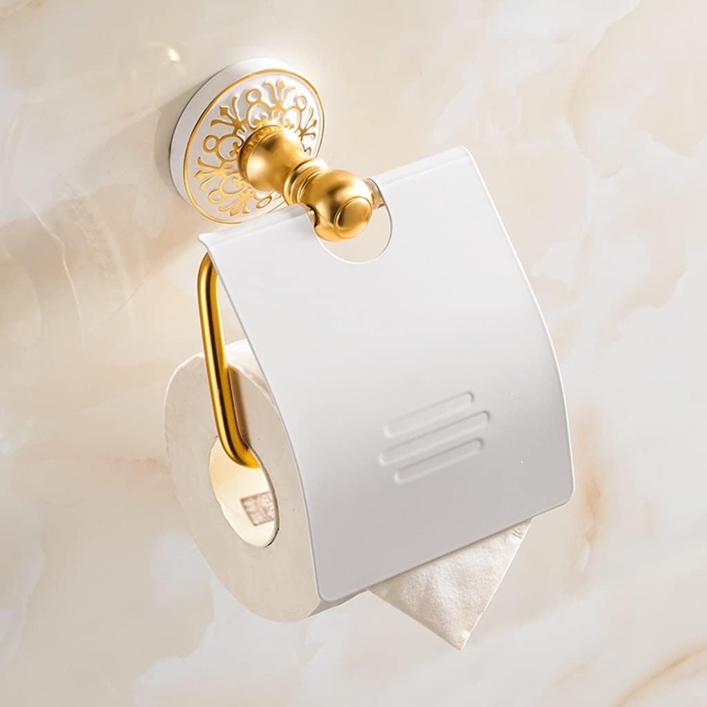 Towel Rack Platinum European Towel Rack Bar Rail, Space Aluminum Gold Towel Shelf, Tissue Paper Holder, Bathroom Accessories Set Bathroom Hardware/Tissue Holder The New