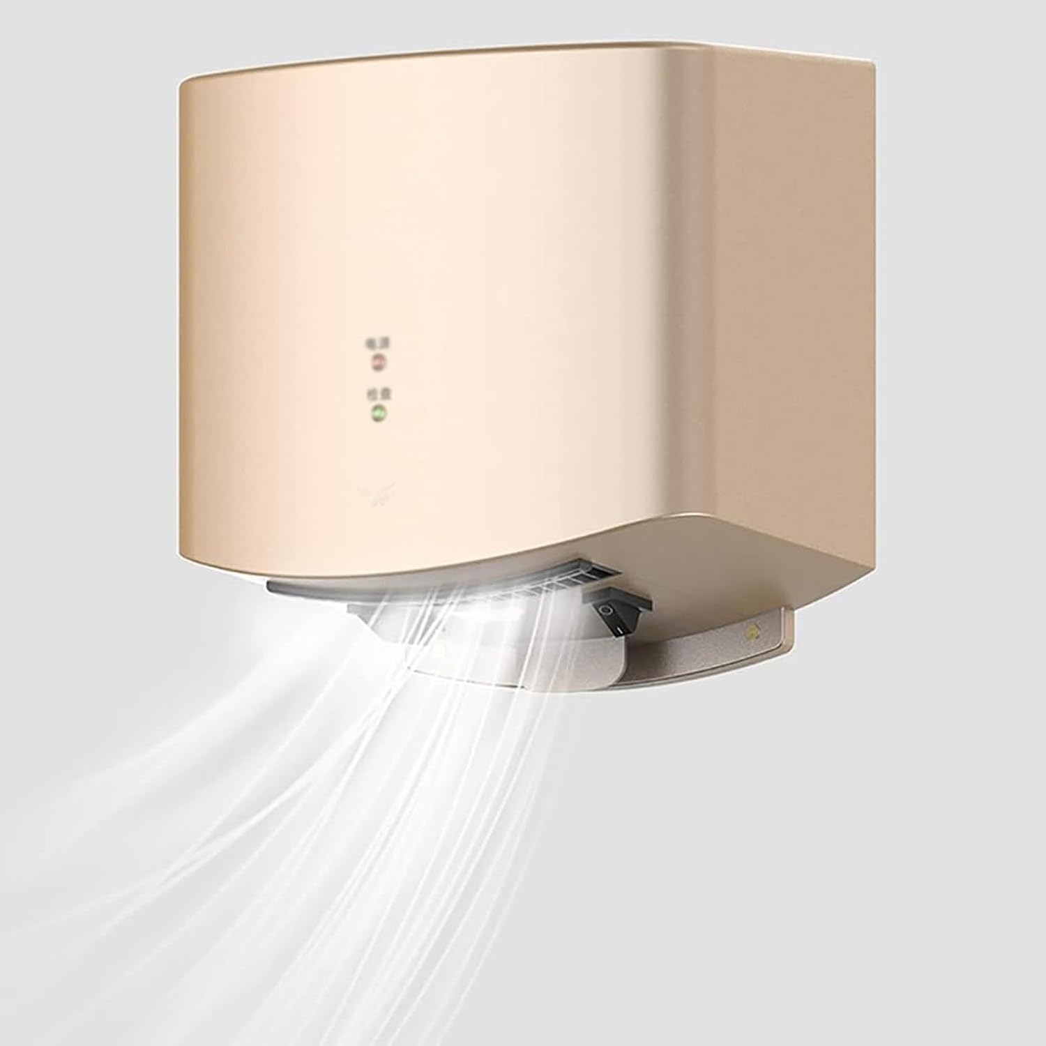10 Seconds Hand Dryer, Energy Saving, Automatic Commercial Electric Hand Dryer for Kitchen, Bathroom, Toilet, 1400w,Silver (Gold)