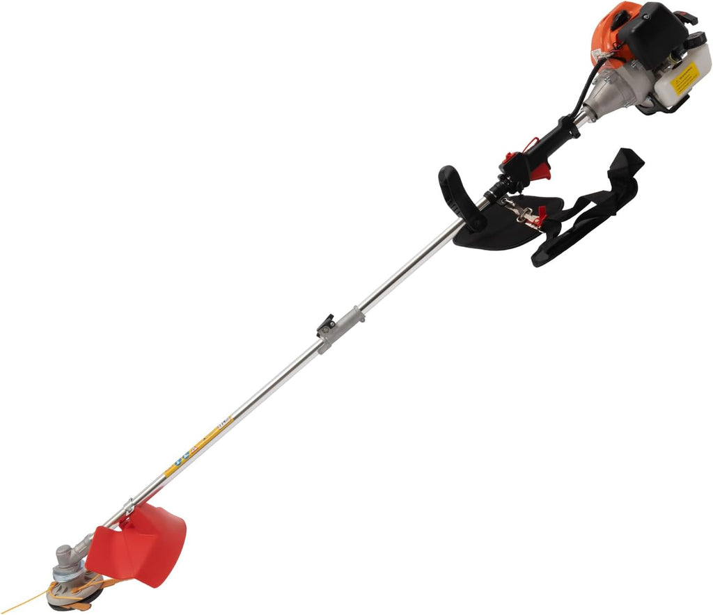 Gas Weed Wacker, 810W 33CC 2-Stroke Weed Eater 8500RPM High Speed Lawn Edger with Two Blade Heads, Cordless Portable Single-Cylinder Grass Trimmer Tools for Home Garden Lawn Mowing