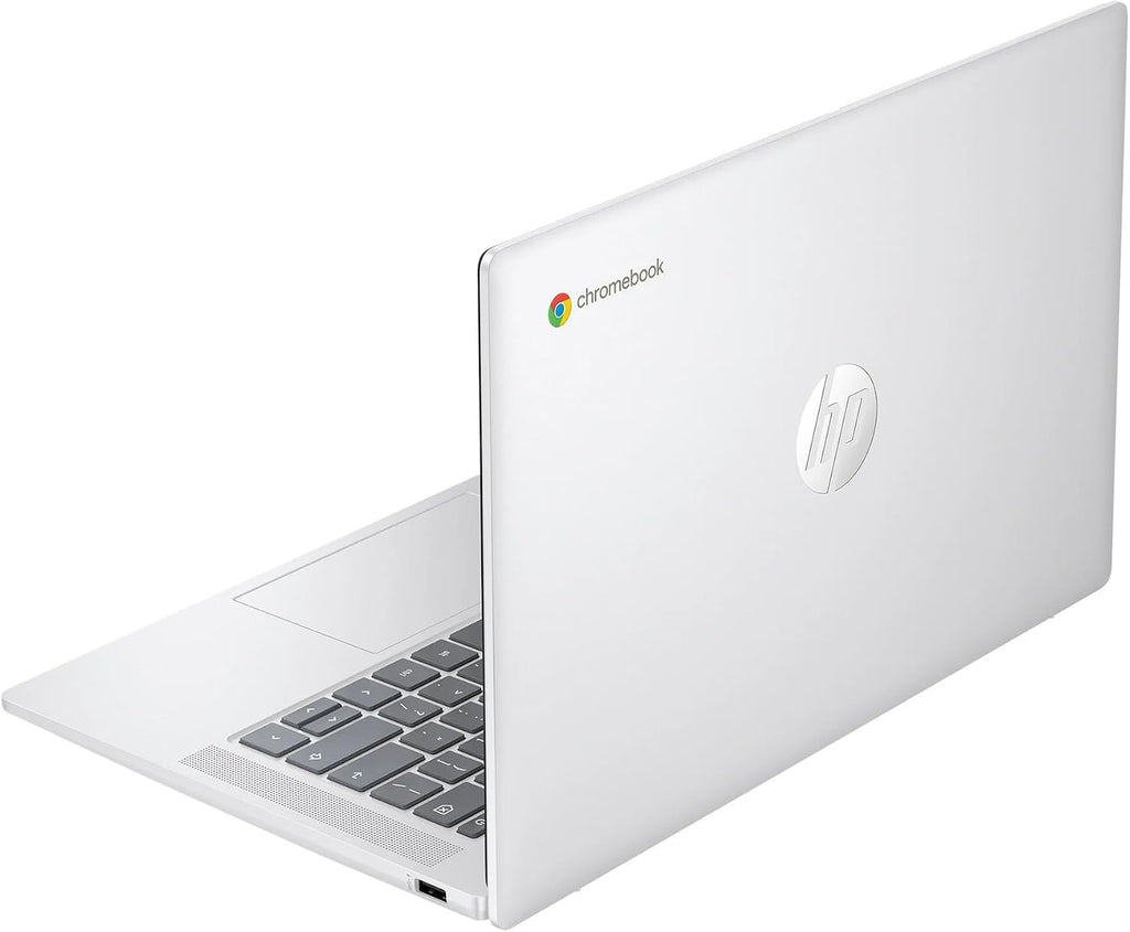 HP Chromebook | 14' HD Laptop | 4GB RAM | 128GB SSD & 128GB Portable SSD | Intel 4-Core CPU | Webcam | USB-C | Wi-Fi | Bluetooth | Ultra Light | Long Battery Life | Gemini-AI Chrome OS | LE Bundle