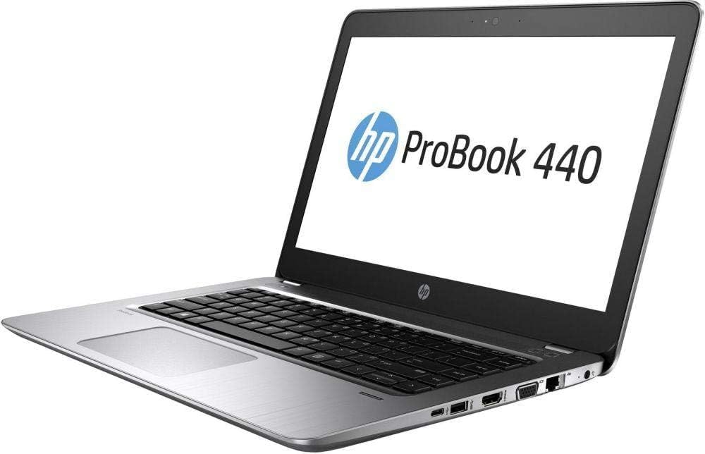 HP ProBook 440 G4 14-inch Laptop, Core i5-7200U, 256GB SSD, 8GB RAM, 1920x1080 FHD Display, Windows 11 Pro, Silver (Renewed)