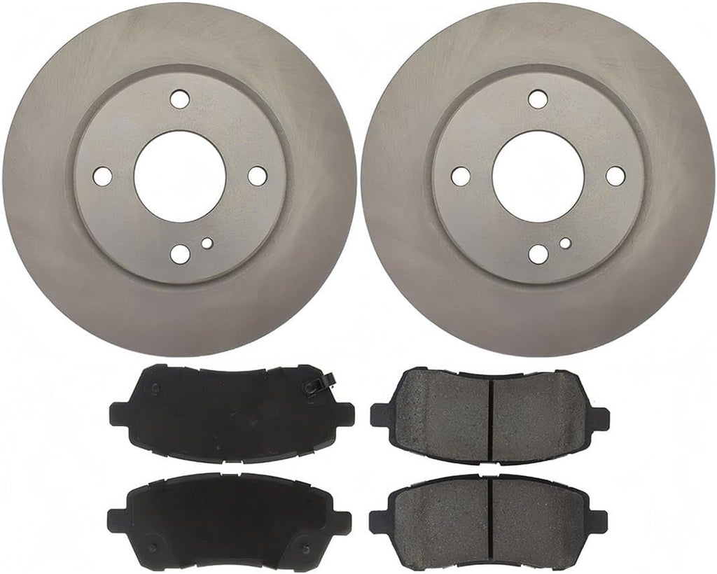 Brake Kit, 6pcs Front Brake Pads and Rotors Replacement fits Ford Fiesta 1.6L 2011 2012 2013 2014 2015 2016 2017 2018 2019, fits Ford Fiesta 1.0L 2014 2015 2016 2017