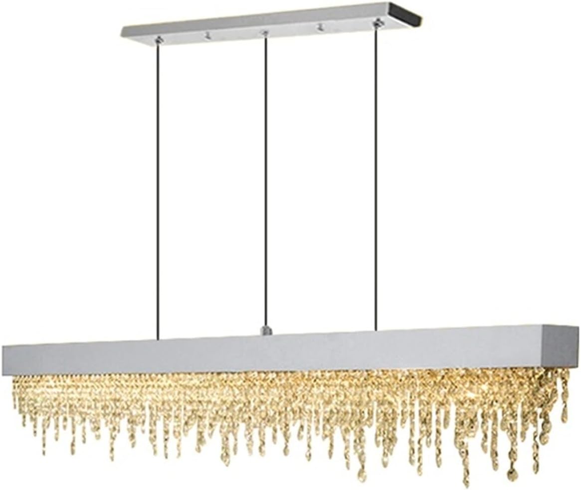 Modern Kitchen Island Crystal Chandelier Luxury Dining Room LED Hanging Light Fixture Gold/Black/Silver Home Decor Indoor Chandelier