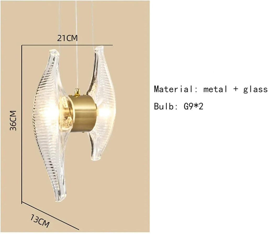 Glass LED Chandelier Gold Silver Metal Cord Adjustable Lighting Fixrures for Dining Room Bedroom Kitchen Foyer,Dining Light Fixtures
