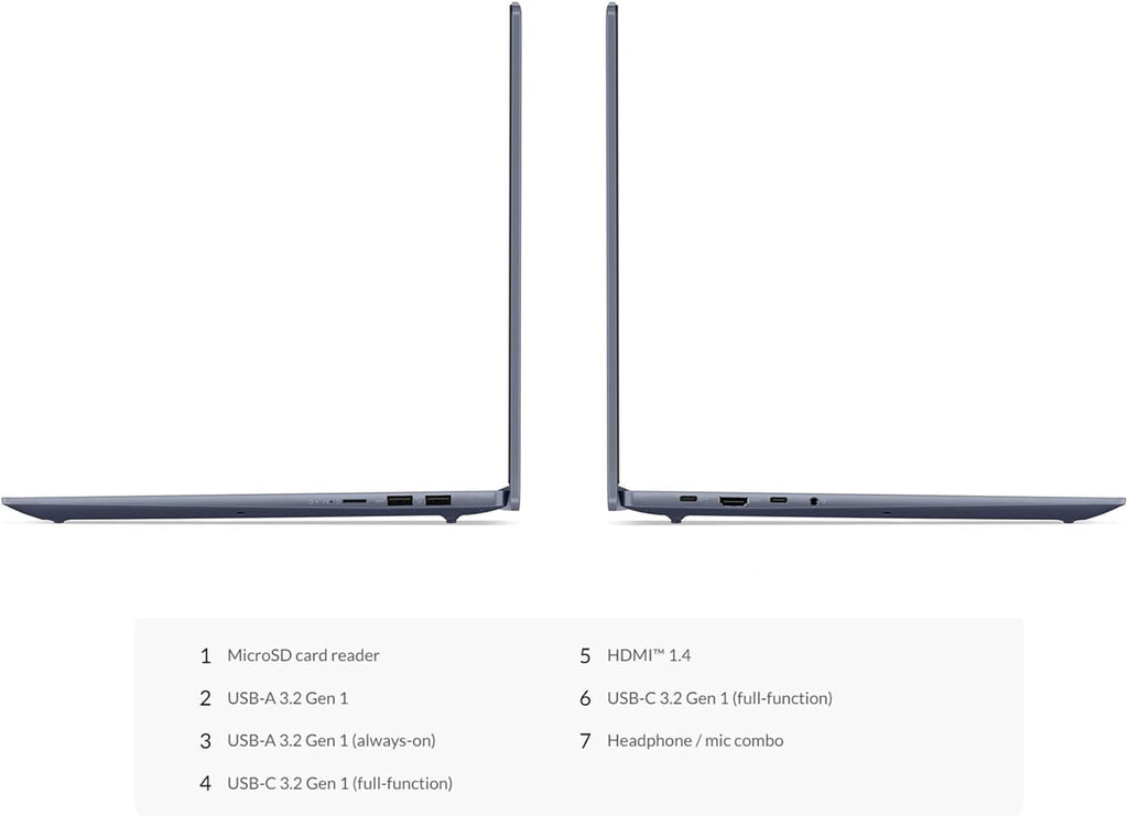 Lenovo IdeaPad Slim 5i Laptop, 16' Touchscreen IPS WUXGA Display, Intel i7-1355U 10-Core Processor, 16GB RAM 2TB SSD, Fingerprint Reader, Backlit Keyboard, Wi-Fi 6, Bluetooth, Windows 11 Pro, Blue