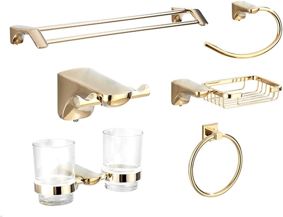 Bathroom Rack Bathroomccessories Paperolder, Corner Shelf, Rail, Toilet Brusholder, Towel Racks, Brass Gold Bathroomardware Set Bathroomecor Soapish(Toothbrush Cup)
