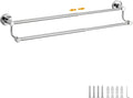 Bathroom Retractable Towel Double Bar Black, Chrome Towel Rack Extended Drying Towel Hanging Bar Gold, Nickel EL81024D(Chrome)