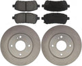 Disc Brake Kit Brakes Rotors and Break Pads fits Ford Fiesta 2011 2012 2013 2014 2015 2016 2017 2018 2019 1.6L l4, fits Ford Fiesta 2014 2015 2016 2017 1.0L l3 6-Pcs Front Rotor Pad