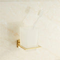 Golden Towel Rack Towel Bar Gold Stainless Steel Hardware SetRobe HookToilet Brush Cup Holder Soap Dish Bathroom Accessories,Single Towel Bar(Cup Holder)