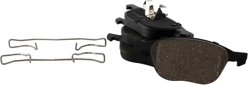 TRQ Front Brake Pad and Rotor Set Ceramic Rotors Calipers Hoses Compatible with 2004-2007 Mazda 3 2006-2007 5